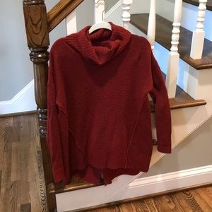 Kaari Blue oversized sweater-deep red